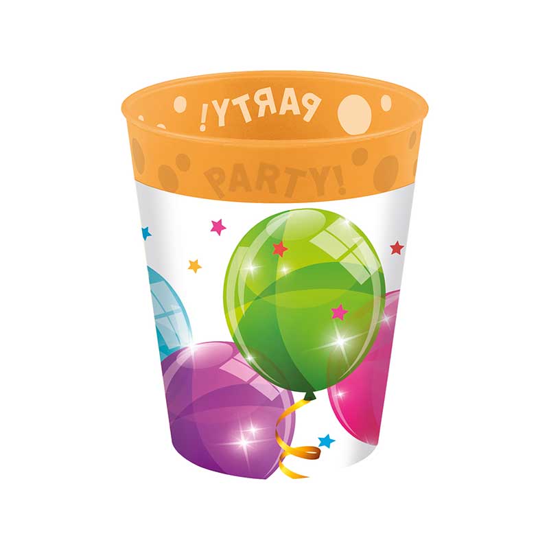 250ml SPARKLING BALLOONS PARTY REUSABLE CUP