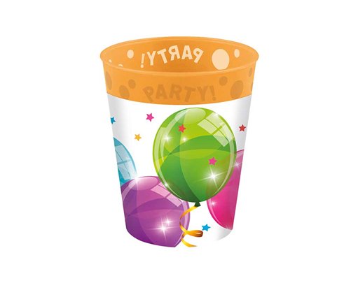 250ml SPARKLING BALLOONS PARTY REUSABLE CUP