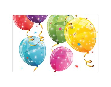 120x180cm SPARKLING BALLOONS PLASTIC TABLECOVER