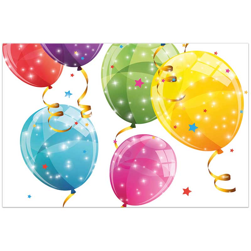 120x180cm SPARKLING BALLOONS PLASTIC TABLECOVER