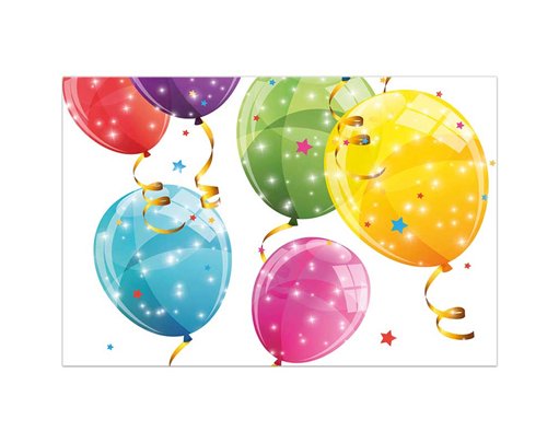 120x180cm SPARKLING BALLOONS PLASTIC TABLECOVER
