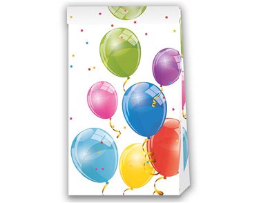 4PK SPARKLING BALLOONS PAPER PARTY BAGS