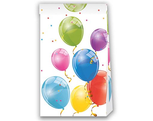 4PK SPARKLING BALLOONS PAPER PARTY BAGS