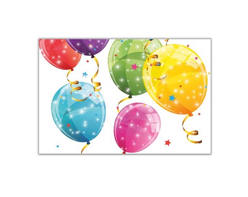 120x180cm SPARKLING BALLOONS PAPER TABLECOVER