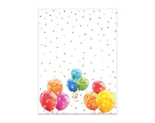 120x180cm SPARKLING BALLOONS REUSABLE TABLECOVER