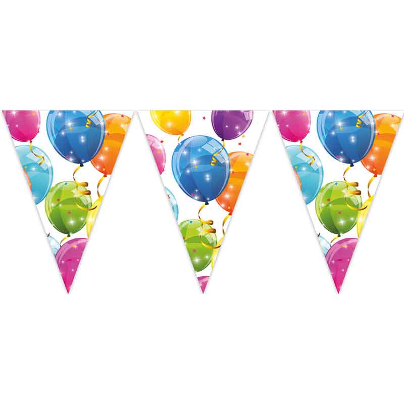 SPARKLING BALLOONS TRIANGLE FLAG BANNER