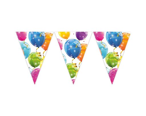 SPARKLING BALLOONS TRIANGLE FLAG BANNER