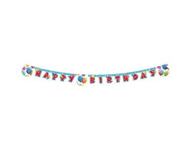 SPARKLING BALLOONS "HAPPY BIRTHDAY" PAPER BANNER