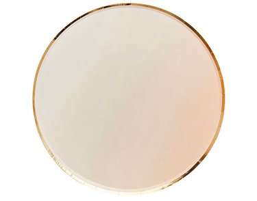 8PK GOLD & PEACH OMBRE PAPER PLATES