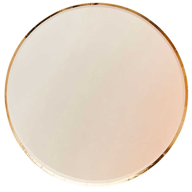 8PK GOLD & PEACH OMBRE PAPER PLATES