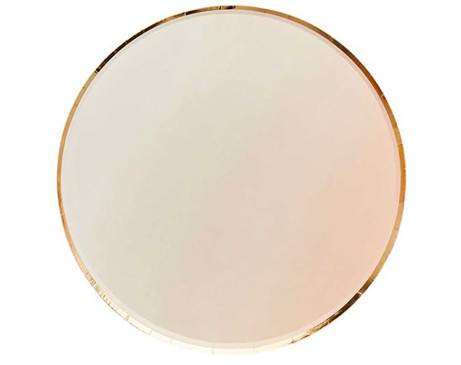 8PK GOLD & PEACH OMBRE PAPER PLATES