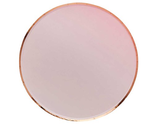 8PK ROSE GOLD & PINK OMBRE PAPER PLATES