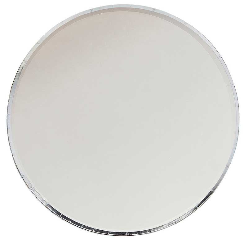 8PK SILVER & GREY OMBRE PAPER PLATES