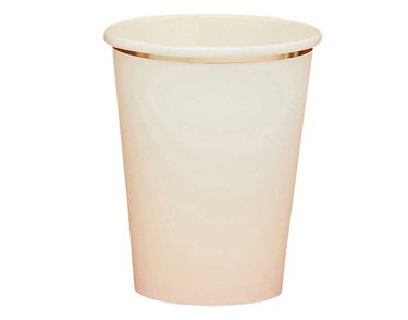 8PK GOLD & PEACH OMBRE PAPER CUPS