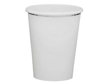 8PK SILVER & GREY OMBRE PAPER CUPS