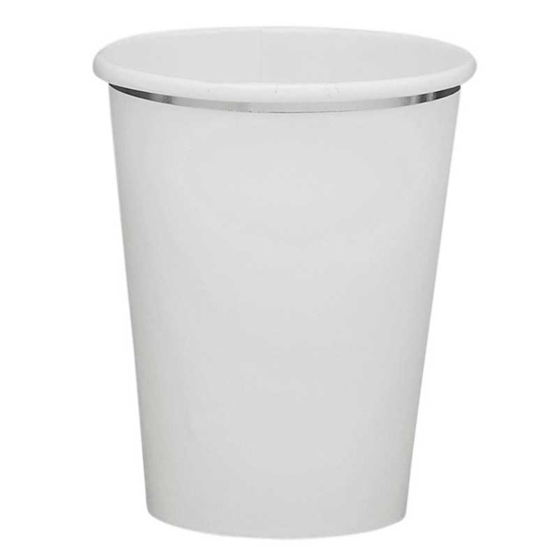 8PK SILVER & GREY OMBRE PAPER CUPS