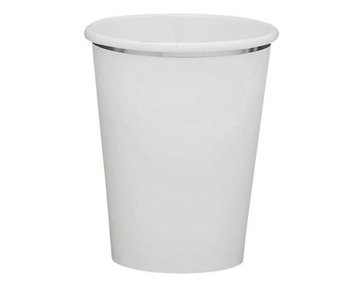 8PK SILVER & GREY OMBRE PAPER CUPS