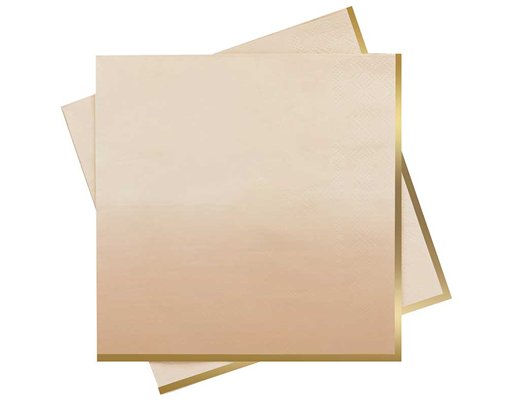 16PK GOLD & PEACH OMBRE PAPER NAPKINS
