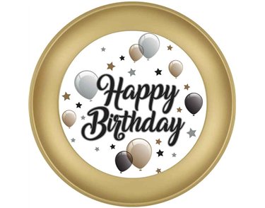 21cm MILESTONE BIRTHDAY PARTY REUSABLE PLATE