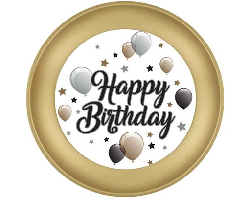 21cm MILESTONE BIRTHDAY PARTY REUSABLE PLATE