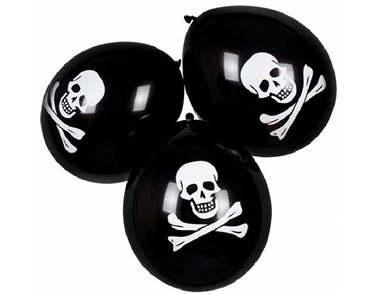 (6) 25CM PIRATE BALLOONS