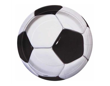 (8) 7in 3D FOOTBALL PLATES