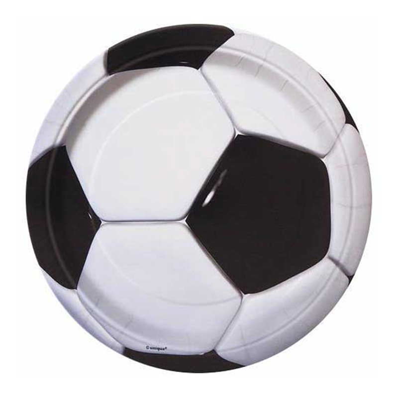 (8) 7in 3D FOOTBALL PLATES