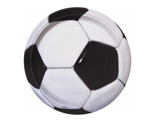 (8) 7in 3D FOOTBALL PLATES