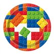 (8) 7IN BUILDING BLOCKS B/DAY PLATES