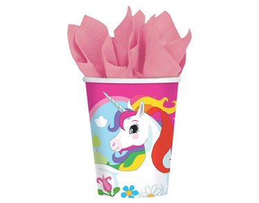 (8) 266ML UNICORN CUPS