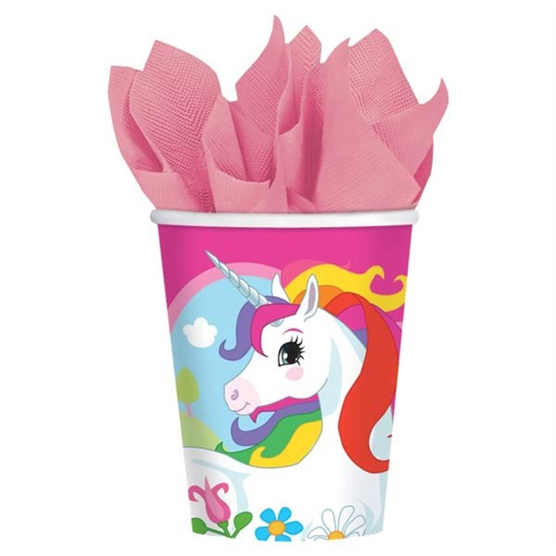 (8) 266ML UNICORN CUPS