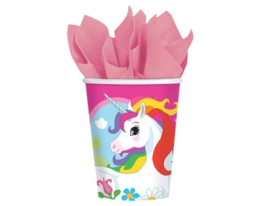 (8) 266ML UNICORN CUPS