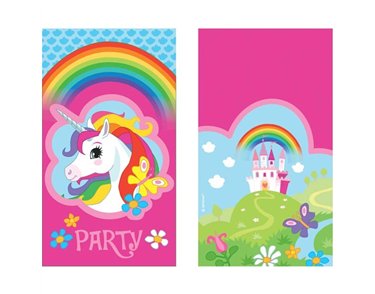 (8) UNICORN INVITATIONS & ENVELOPES