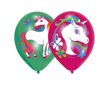(6) 11IN UNICORN PRINTED BALLOONS