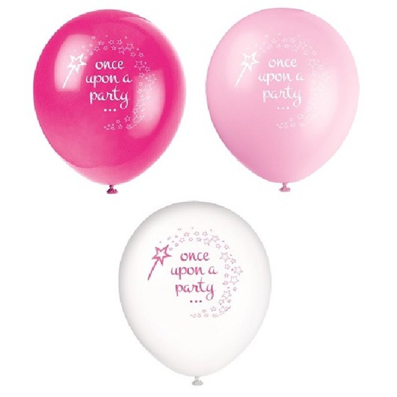 (8) 12IN PRINCESS & UNICORN BALLOONS