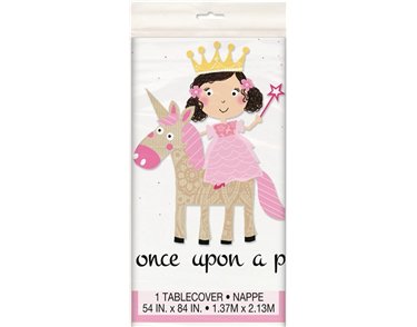 PINK PRINCESS & UNICORN TABLE COVER
