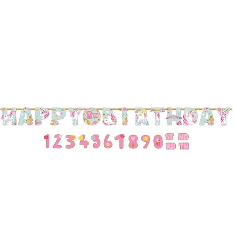 MAGICAL UNICORN JUMBO LETTER BANNER
