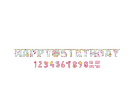 MAGICAL UNICORN JUMBO LETTER BANNER