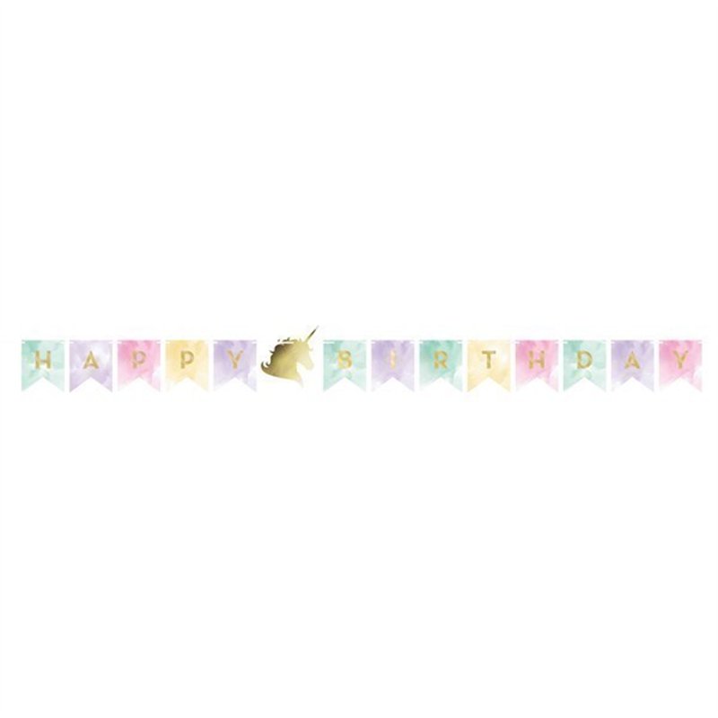 2.4M UNICORN SPARKLE SHAPED BANNER