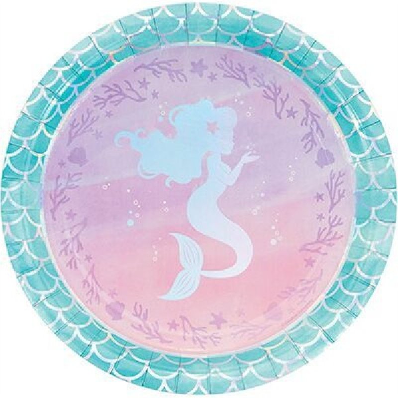 (8) 9IN MERMAID SHINE DINNER PLATES
