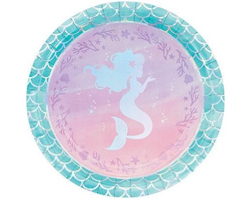 (8) 9IN MERMAID SHINE DINNER PLATES