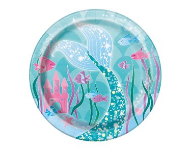 (8) 7in MERMAID PLATES