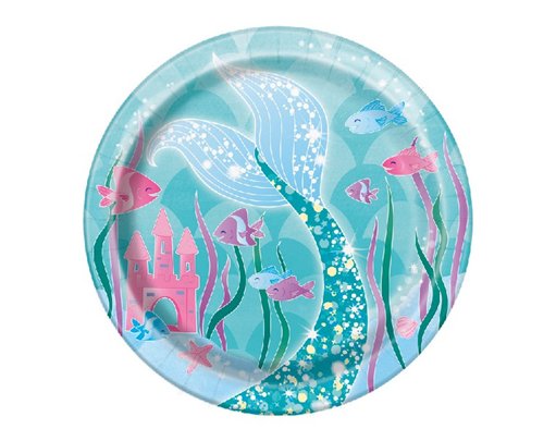 (8) 7in MERMAID PLATES