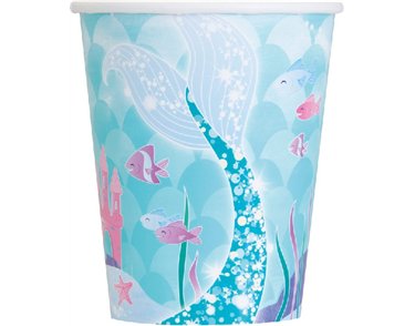 (8) 9oz MERMAID PAPER CUPS