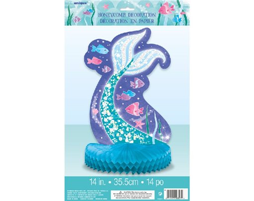 14in MERMAID HONEYCOMB CENTERPIECE