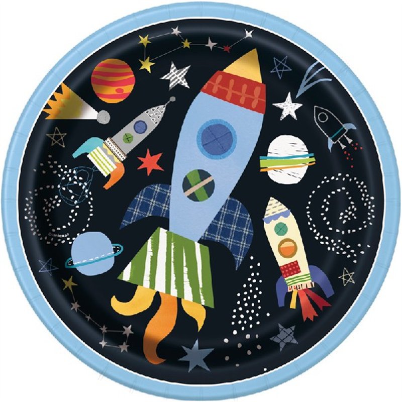 (8) 9IN OUTER SPACE PLATES