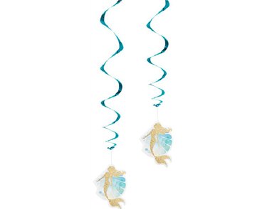(2) 85cm MERMAID DECORATION SWIRLS