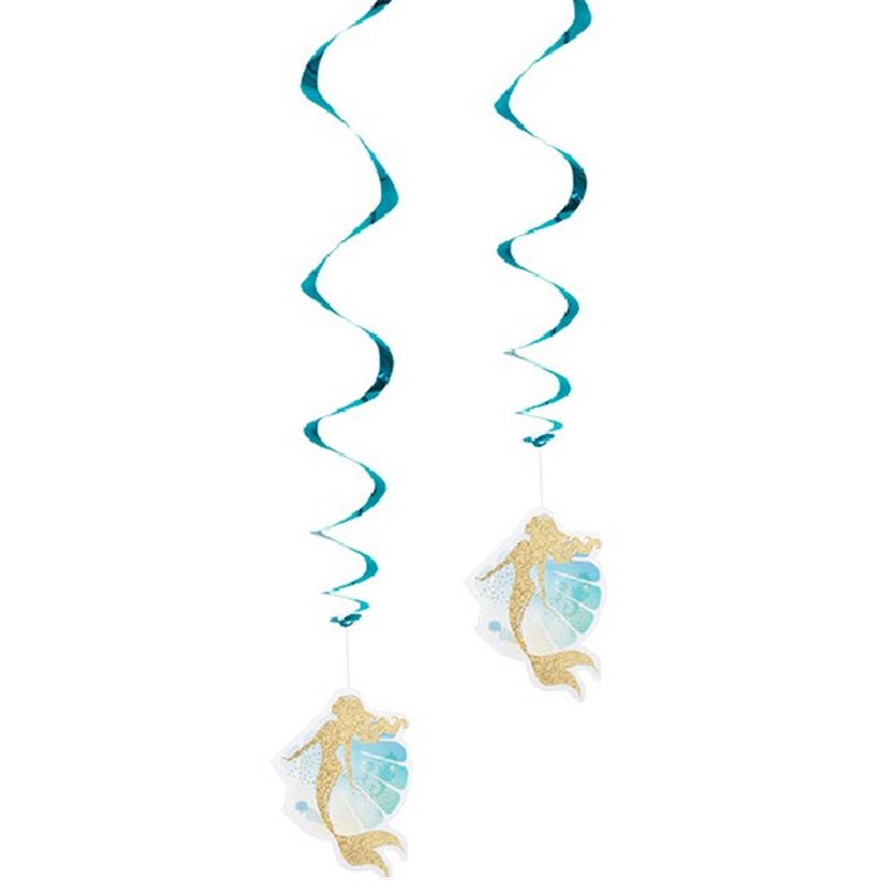 (2) 85cm MERMAID DECORATION SWIRLS
