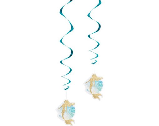 (2) 85cm MERMAID DECORATION SWIRLS