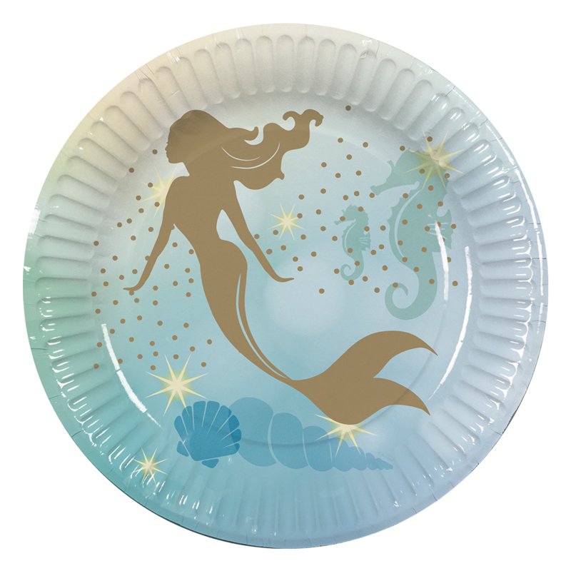 (6) 18cm MERMAID PLATES